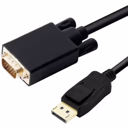 DLH DY-TU4696B, 2 m, DisplayPort, VGA (D-Sub), Mâle, Mâle, Droit