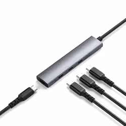 DLH DY-TU4995 station d'accueil USB 3.2 Gen 1 (3.1 Gen 1) Type-A + Type-C Argent