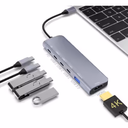DLH DY-TU5005 station d'accueil USB Type-C Argent - Vue supplémentaire 5
