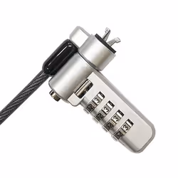 DLH DY-CS5045 câble antivol Noir, Argent 2 m