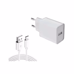 DLH 12W USB-A CHARGER 1M LIGHTNING CABLE, Intérieure, Secteur, 5 V, 2,4 A, 1 m, Blanc