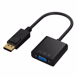 DLH DY-TU4941B, DisplayPort, VGA, 0,15 m, Noir