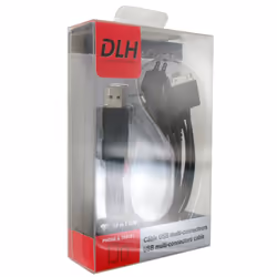 DLH DY-TU1975B, Noir, USB A, Mâle, Mâle