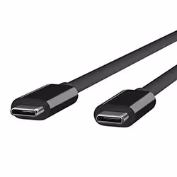 DLH CABLE USB-C VERS USB-C 1M 3.25A 65W MAX NOIR, 1 m, USB C, USB C, USB 2.0, Noir
