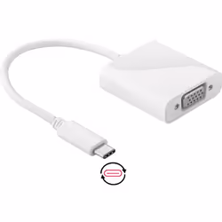 DLH DY-TU2726W, USB Type-C, VGA (D-Sub), Mâle, Femelle, Droit, Droit