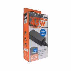 DLH ALIMENTATION SECTEUR 45W LENOVO 100% COMPATIBLE (sauf USB-C), Ordinateur portable, Intérieure, 100-240 V, 50/60 Hz, 45 W, ...