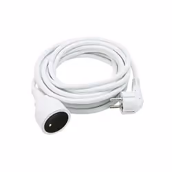 DLH RALLONGE ELECTRIQUE PRISE SECTEUR (NF) LONGUEUR 5 METRES, 5 m, Intérieur &amp; extérieur, Blanc, 1 sortie(s) CA, 16 A, 62 ...