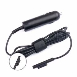 DLH CHARGEUR VOITURE ALLUME-CIGARE 45W pour MICROSOFT Surface Pro / Go / Laptop, Auto, Allume-cigare, 15 V, 3 A, 1,2 m, Noir