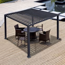 Pergola bioclimatique en aluminium - 3X3M - Anthracite