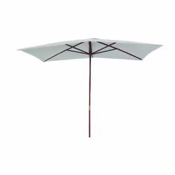 Ce parasol sera votre allié pour les temps ensoleillés. Sa structure en bois et sa toile en polyester d’une densité de 180g/m ...