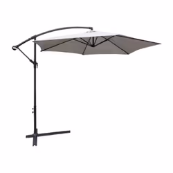 Ce parasol déporté sera votre allié pour les temps ensoleillés. Sa structure en aluminium et sa toile en polyester d’une dens ...
