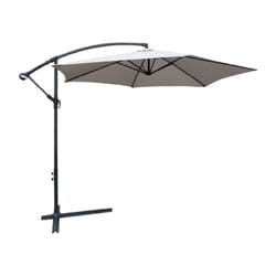 Parasol déporté rond collioure - Gris - Chalet&jardin
