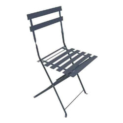 Lot de 2 chaises de jardin pliantes bistrot - Gris - Chalet&jardin