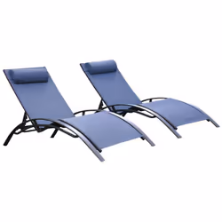 Ce lot de deux bains de soleil classiques et indémodables s’adaptera parfaitement à votre terrasse ou bien au bord de votre p ...