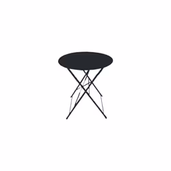 Description générale Les tables pliantes Bistrot en acier époxy au look moderne et esthétique apporteront une touche de convi ...