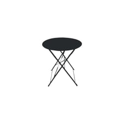 CHALET & JARDIN Table ronde d'extérieur pliante Bistro en acier - Noir