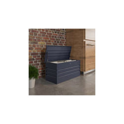 Coffre de jardin en métal 132x61x62 cm 400 l anthracite