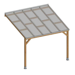 CHALET & JARDIN Pergola bois avec toit 3x3m
