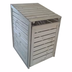 Ce cache poubelle en bois vous permettra d'avoir un jardin plus agréable et harmonieux. Votre poubelle sera à l'abri des rega ...