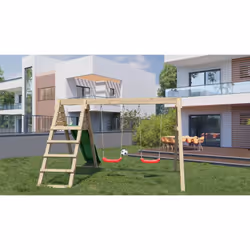 Chalet & Jardin Portique & Toboggan Azalée – 1 Toboggan + 2 Balançoires - Vue supplémentaire 4