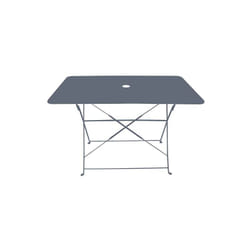 Ensemble repas Bistrot dépliant métal - Table + 4 Chaises - Gris - Chalet&jardin