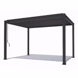 Chalet &amp; Jardin 3700265712942, Pergola, Gris, Aluminium, Acier, Autonome, 3080 mm, 3995 mm