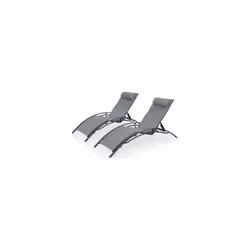 Ce lot de deux bains de soleil classiques et indémodables s’adaptera parfaitement à votre terrasse ou bien au bord de votre p ...