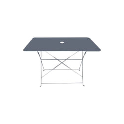 CHALET & JARDIN Table rectangulaire d'extérieur pliante Bistro en acier - Gris