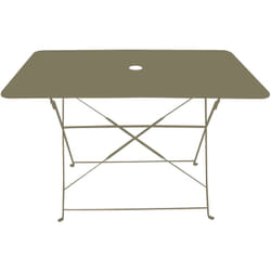 Table rectangulaire d'extérieur pliante Bistro en acier - Taupe - Chalet&jardin