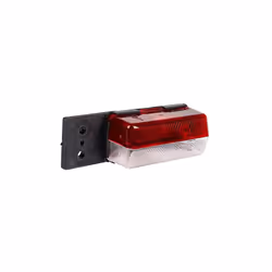 SPOTLIGHT Feu d'encombrement bicolore latéral R & B / Feu de gabarit bicolore - Avec semelle de fixation - Ampoule R5W non fo ...