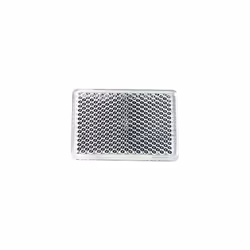 SPOTLIGHT Lot de 4 catadioptres rectangulaire adhésif / Réflecteur rectangulaire, cataphote - Coloris : Blanc - Dimensions :  ...