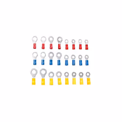 SPOTLIGHT Coffret de 24 cosses électriques pour voiture - Lot de 24 cosses à oeillet - 4 à 8mm - Rouge, bleu, jaune - Compati ...