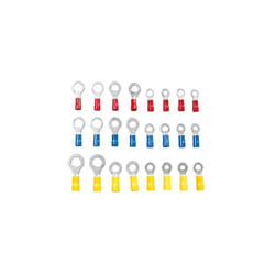 Spot-light - spotlight coffret de 24 cosses électriques pour voiture - lot de 24 cosses à oeillet - 4 à 8MM - rouge, bleu, jaune - compatible