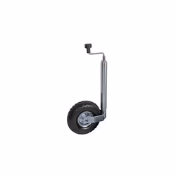 SPOTLIGHT - Roue jockey remorque diamètre 48mm avec manivelle - Acier galvanisé - Roue jockey gonflable 255mm - Charge maximu ...