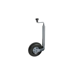 Spotlight - roue jockey remorque diamètre 48MM avec manivelle - acier galvanisé - roue jockey gonflable 255MM - charge maximum s