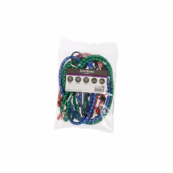 Tendeurs de fixation, Cordes pour tente - Lot de 6 tendeurs élastique avec crochets (30cm, 45cm, 60cm), lot de 6 sandows à cr ...