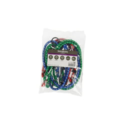 Turbocar - tendeurs de fixation, cordes pour tente - lot de 6 tendeurs élastique avec crochets (30CM, 45CM, 60CM), lot de 6 sand