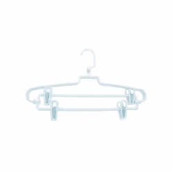 MSV cintre multi pinces pour pantalon ou jupe, Plastique, Blanc, 1 pièce(s), 410 mm, 1 pièce(s)