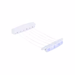 MSV 3700281301267, Etendoir à linge cintre, Acier inoxydable, Blanc, 21 m, 1 pièce(s)