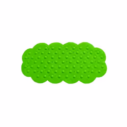 MSV TAPIS FOND DE BAIGNOIRE, Vert, Monochromatique, Ovale, Caoutchouc, 44 x 92 cm