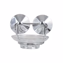 MSV Porte Savon Rond Acier SUPER VENTOUSES Chromé, Gris, Acier, Ovale, Mur, Ventouse, 105 mm