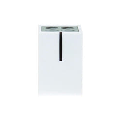 MSV MS1276/140358 - Vaso porta-cepillos poliresina blanco Blanc Distributeurs de salle de bain