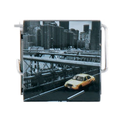 MSV Porte Rouleau papier Wc Mural Mdf Inox NEW YORK Gris