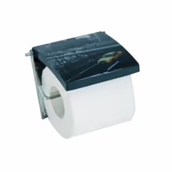 MSV Porte Rouleau papier Wc Mural Mdf Inox NEW YORK Gris
