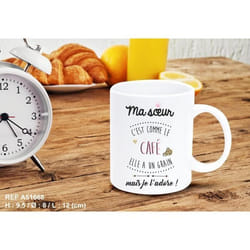 Mug - SOEUR - Café - Céramique - Cylindrique - Compatible lave-vaisselle