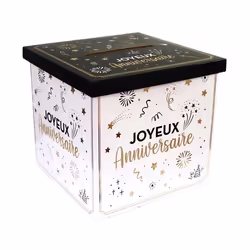 Urne Joyeux Anniversaire Happy Party - Dimensions : 20 x 20 x 20 cm