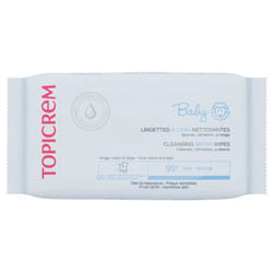 Topicrem Baby Lingettes à l'Eau Nettoyantes 60 Lingettes
