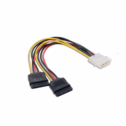 SYBA Molex to SATA Power Cable, 0,1397 m, Molex (4-pin), SATA 15 broches, Mâle, Mâle, Multicolore