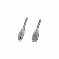 Connectland USB-V2-AB-3M, 3 m, USB A, USB B, USB 2.0, Mâle/Mâle, Argent
