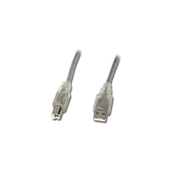 Connectland USB-V2-AB-3M câble USB USB 2.0 USB A USB B Argent